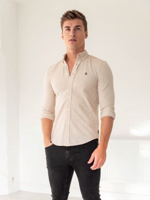 Blakely Arlo Soft Stretch Shirt Sand | OGV864950