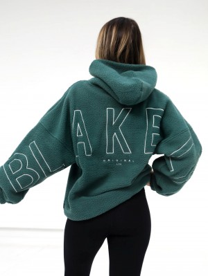 Blakely Borg Isabel Oversized Hoodie Grün | EWU863425