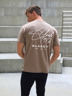 Blakely Club Relaxed T-Shirt Braun | GHZ627809