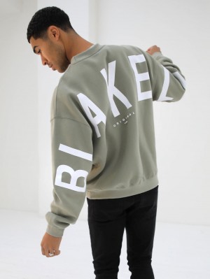 Blakely Idris Oversized Jumper Olivgrün | MXZ639187