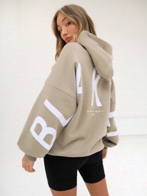 Blakely Isabel Oversized Hoodie Beige | SGW312598