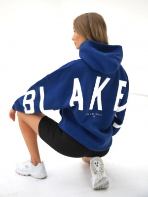 Blakely Isabel Oversized Hoodie Blau | EJV623057