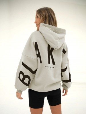 Blakely Isabel Oversized Hoodie Bone | QSI385417