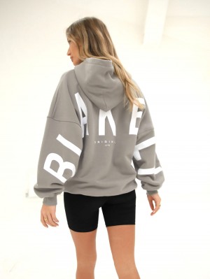 Blakely Isabel Oversized Hoodie Grau | ZYV807924