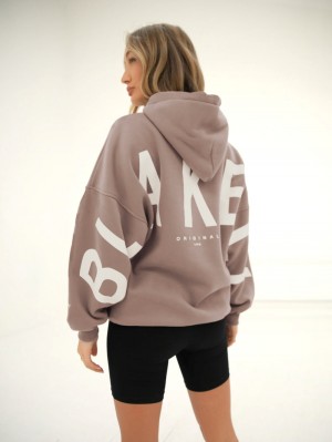 Blakely Isabel Oversized Hoodie Kaffee | SYO528390