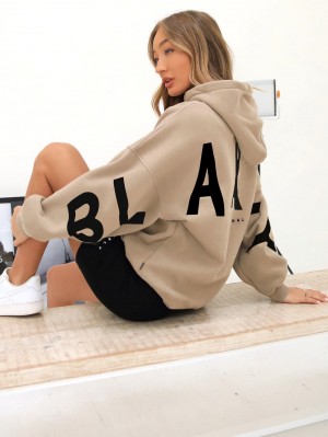 Blakely Isabel Oversized Hoodie Tan | KLM302514