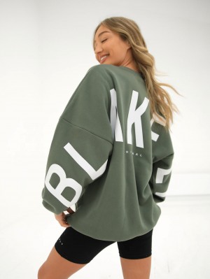 Blakely Isabel Oversized Jumper Khaki Grün | BNF342107