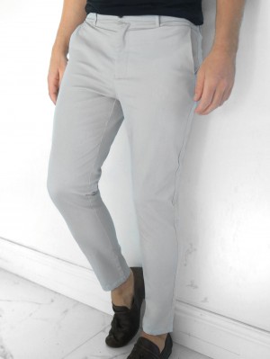 Blakely Kingsley Slim Fit Tailored Chinos Grau | DZR490831