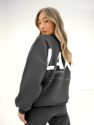 Blakely LAX Isabel Oversized Jumper Charcoal | JHV358961