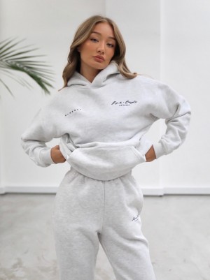 Blakely Life & Style Oversized Hoodie Weiß | WSJ850976