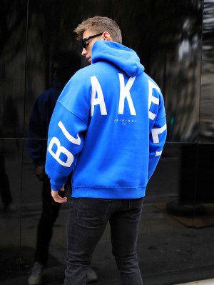 Blakely Members Idris Oversized Hoodie Blau | DFZ613209