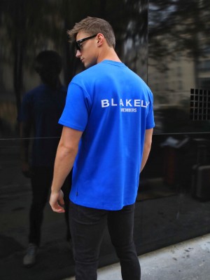 Blakely Members Relaxed T-Shirt Blau | SQK631074