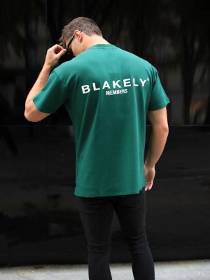 Blakely Members Relaxed T-Shirt Tiefesgrün | YHM964857