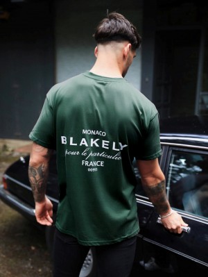 Blakely Monaco Relaxed T-Shirt Dunkelgrün | PGI602874