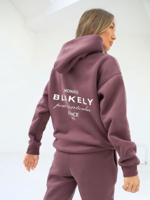 Blakely Monaco Women's Relaxed Hoodie Bordeaux | NZH148325