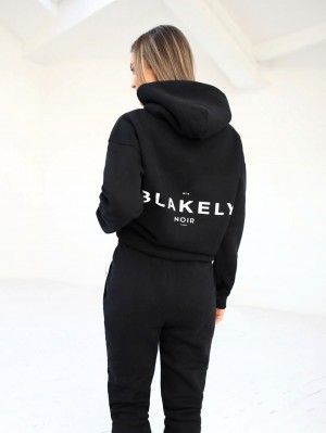 Blakely Noir II Women's Relaxed Hoodie Schwarz | OGZ321806