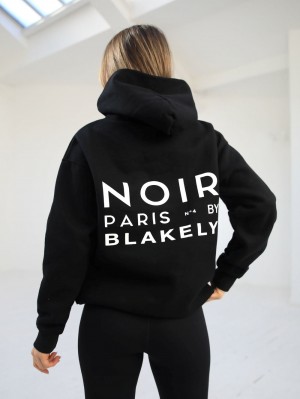 Blakely Noir Women's Relaxed Hoodie Schwarz | DLQ345927