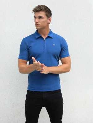 Blakely Toulon Textured Polo Blau | LGJ423698