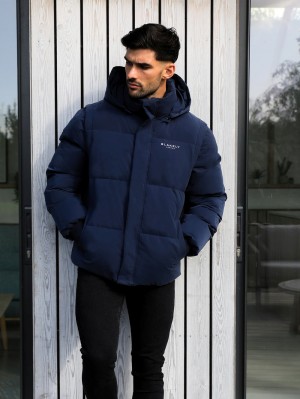 Blakely Ultimate Multiway Puffer Coat Navy | RVQ583916