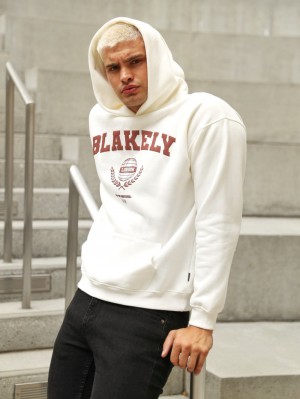 Blakely Varsity Relaxed Hoodie Weiß | CIL816524