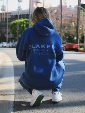 Blakely Women's Sports Club Relaxed Hoodie Blau | UEH872341