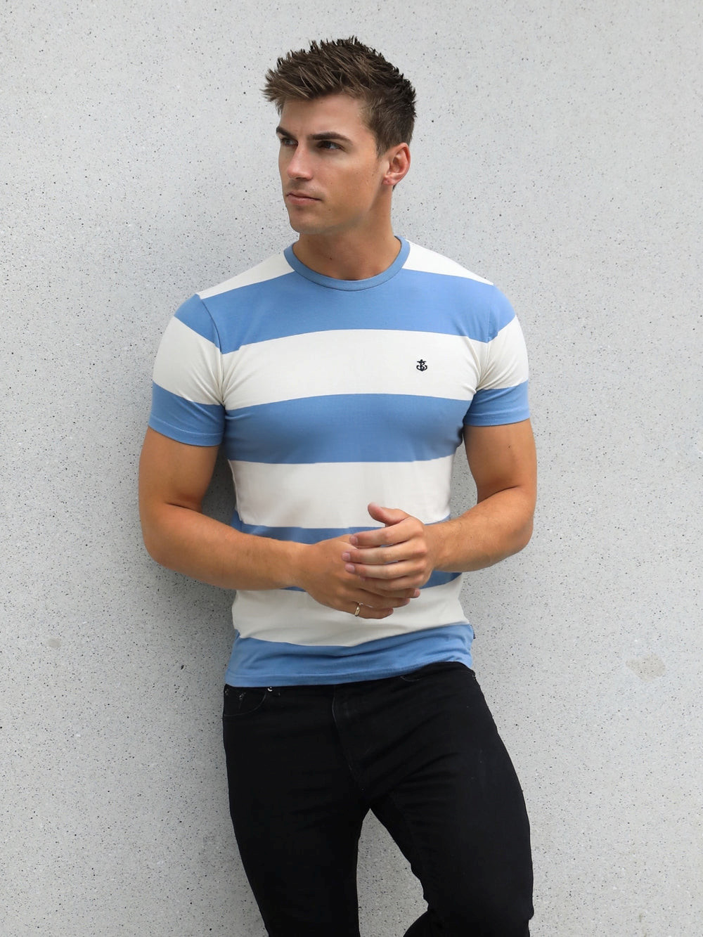 Blakely Alassio Stripe T-Shirt Blau | MXO013426