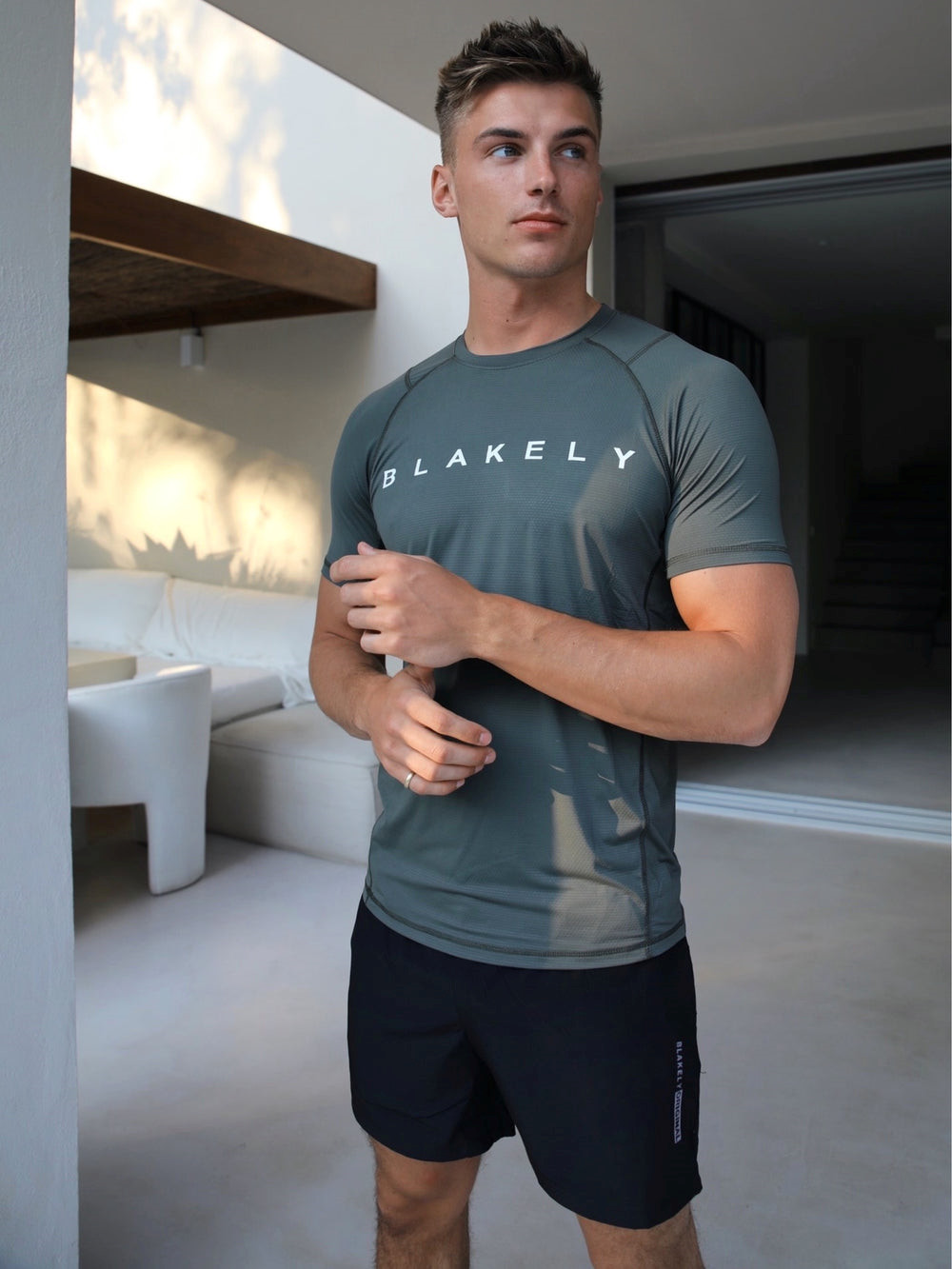 Blakely Alert Gym T-Shirt Khaki Grün | LQI830246