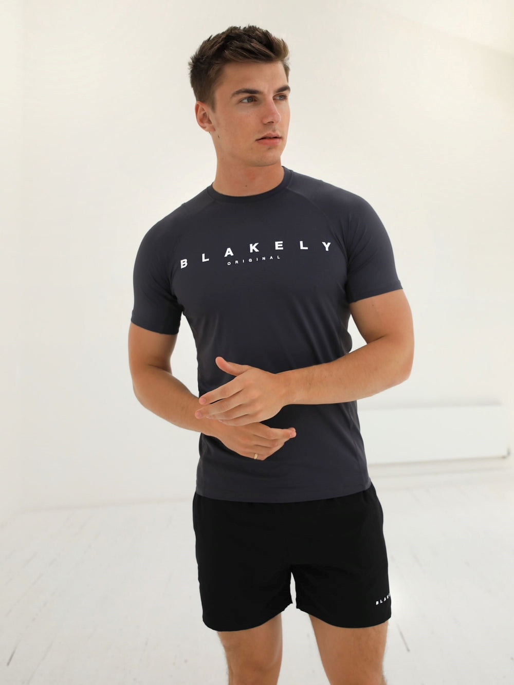 Blakely Apex Active T-Shirt Charcoal | FRG395647