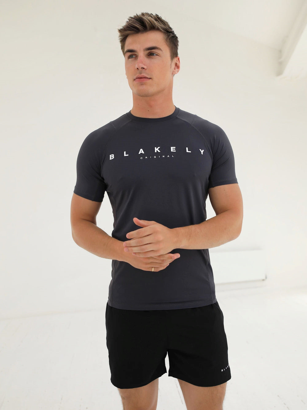 Blakely Apex Active T-Shirt Charcoal | FRG395647