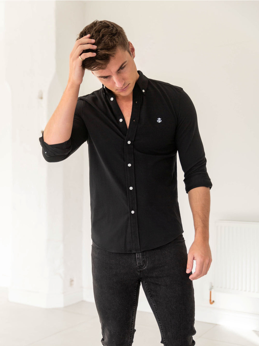 Blakely Arlo Soft Stretch Shirt Schwarz | HKV724586