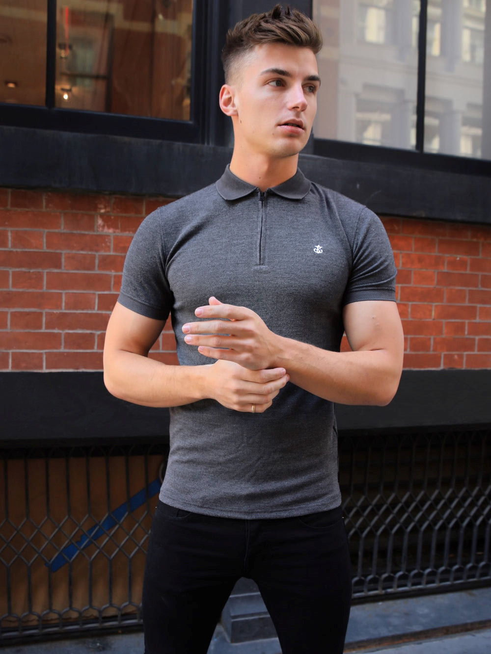 Blakely Aspen Polo Charcoal | QZC543671