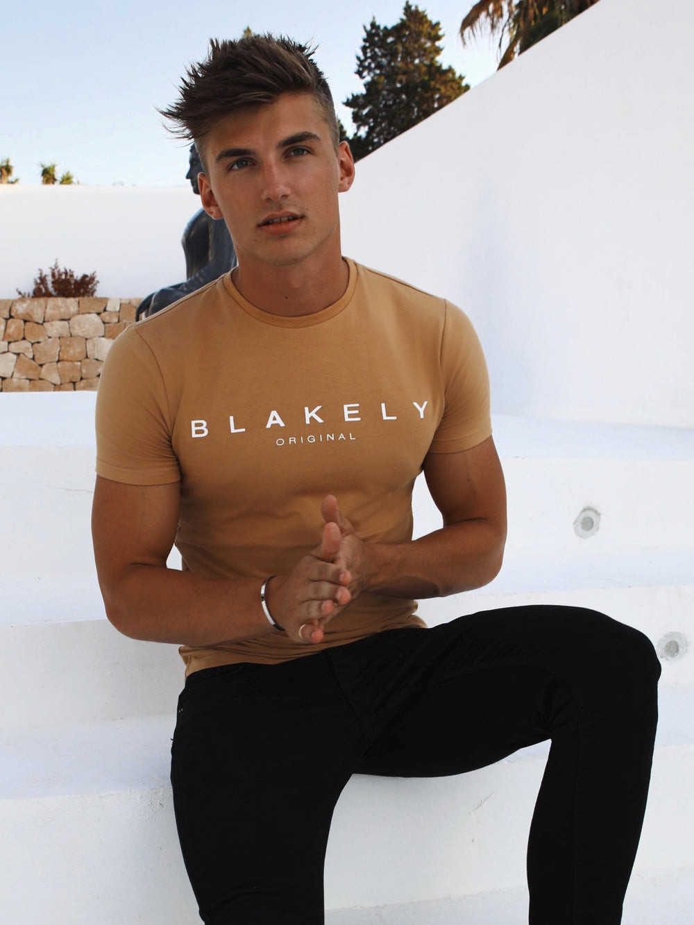 Blakely Axson T-Shirt Gold | SUB920167