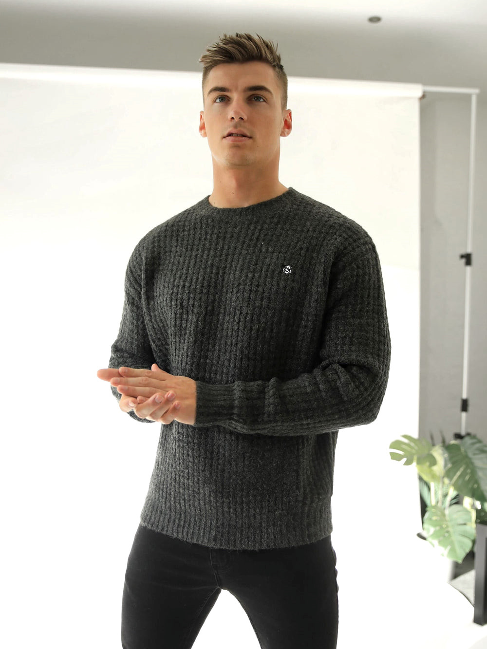 Blakely Burford Knit Jumper Charcoal | XJC865243