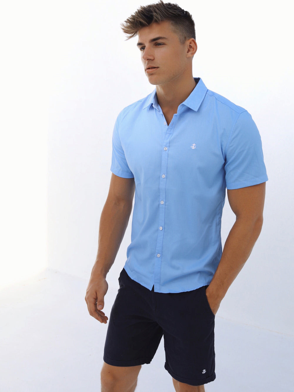 Blakely Canberra Short Sleeve Shirt Blau | RIK597634