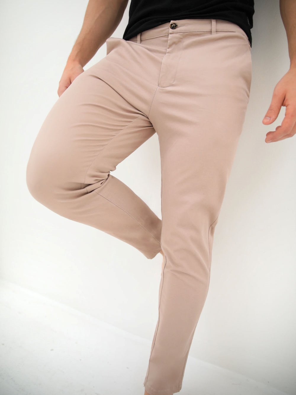 Blakely Cavill Slim Fit Tailored Chinos Rosa | QUG081742