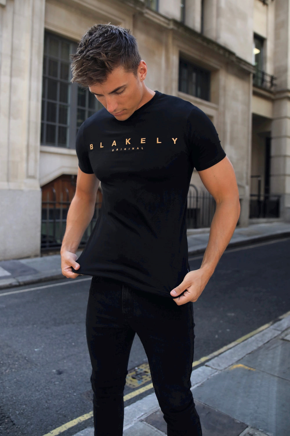 Blakely Goldcross T-Shirt Schwarz | JAM463097