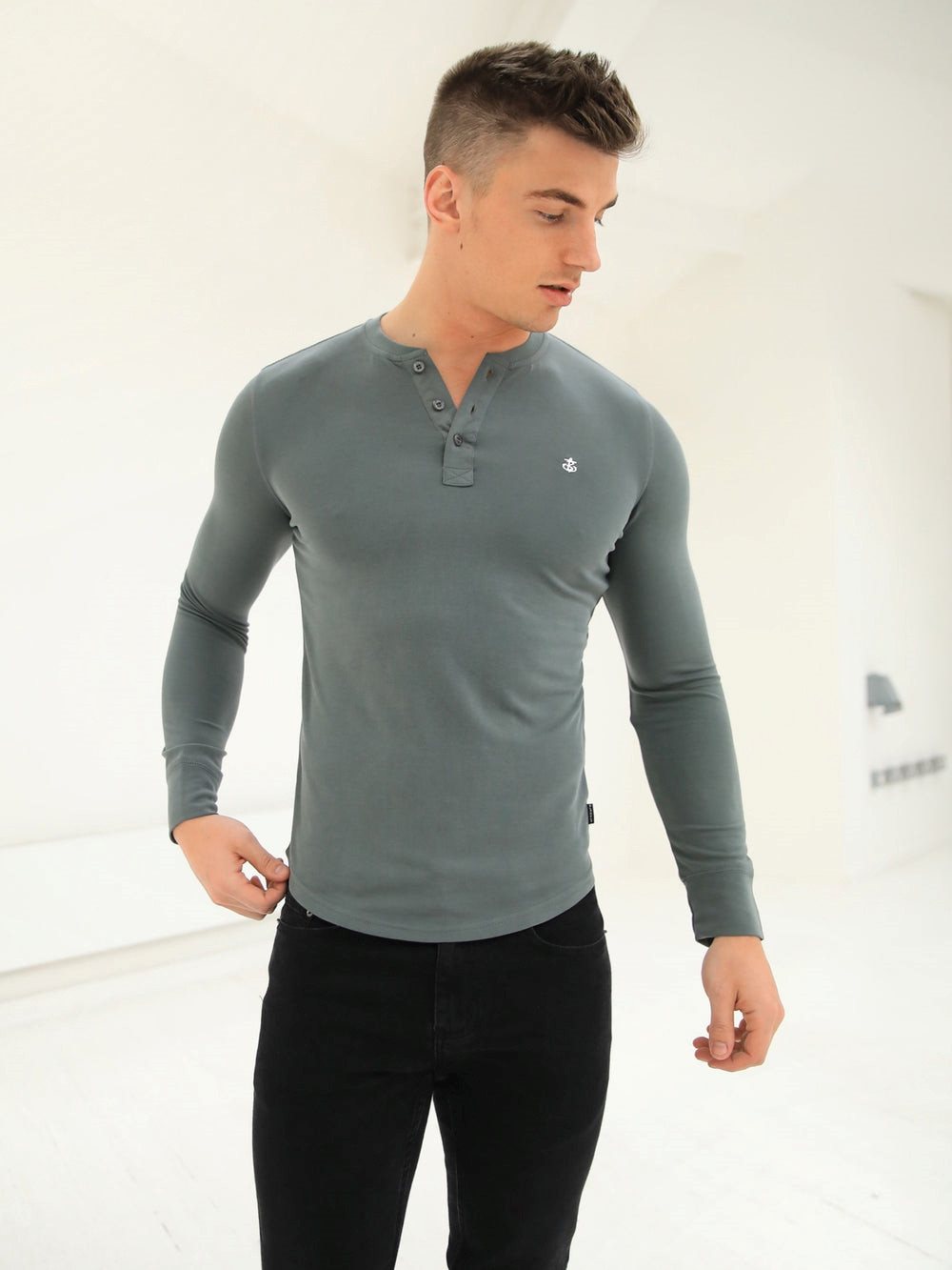 Blakely Henley Brushed Soft T-Shirt Grün | CXF675084