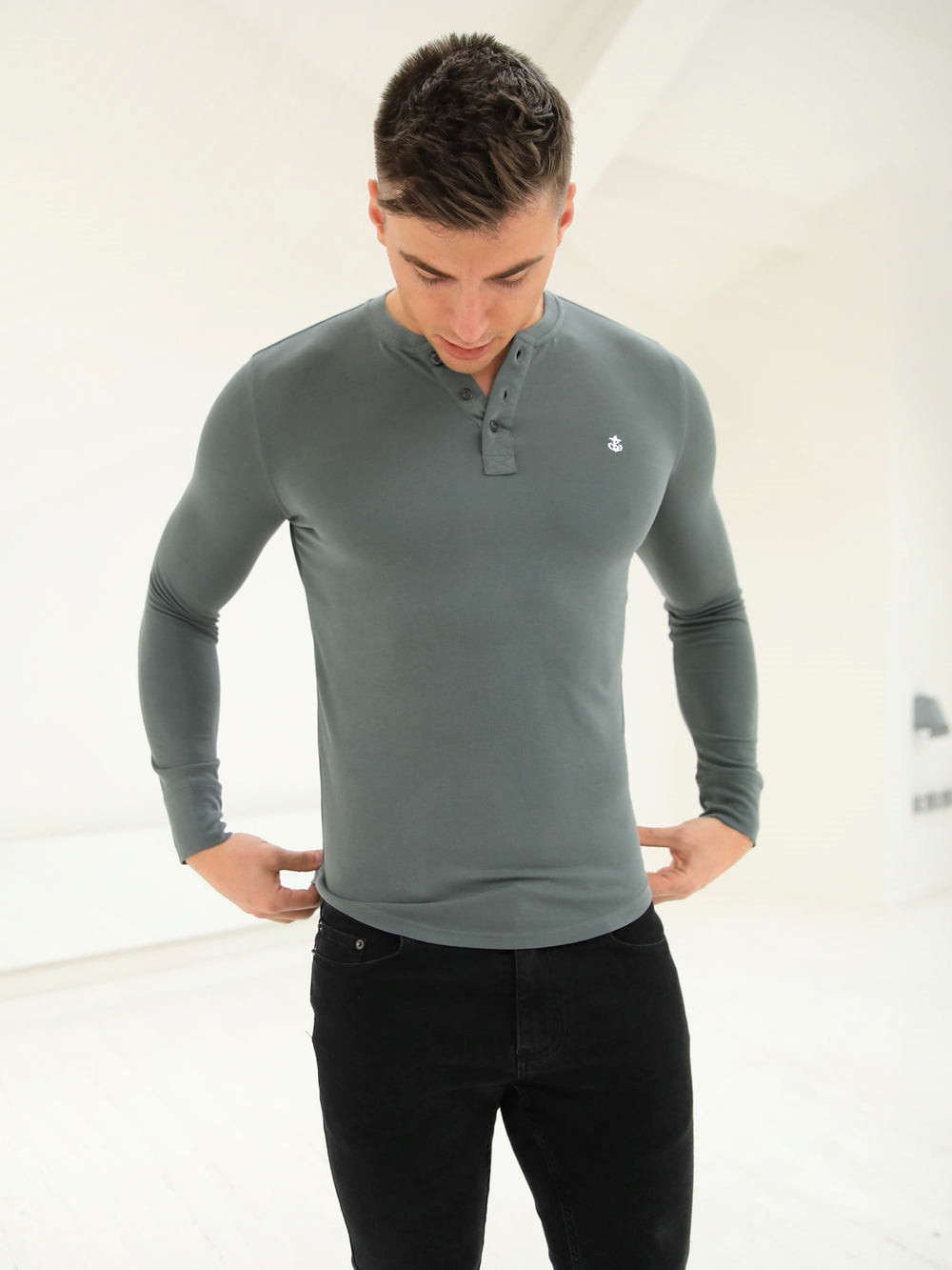 Blakely Henley Brushed Soft T-Shirt Grün | CXF675084