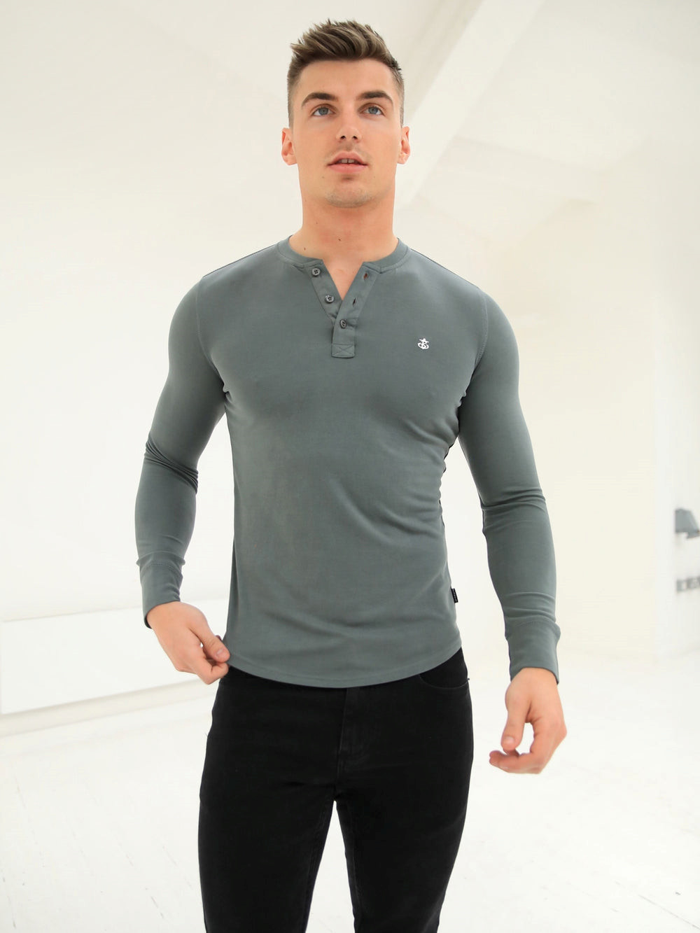 Blakely Henley Brushed Soft T-Shirt Grün | CXF675084