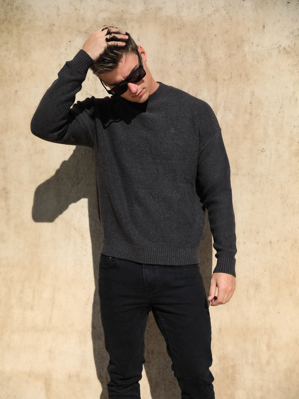 Blakely Huxley Knit Jumper Charcoal | QXM843251