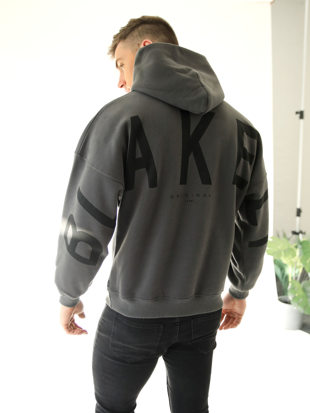 Blakely Idris Oversized Hoodie Ash | OUA872351