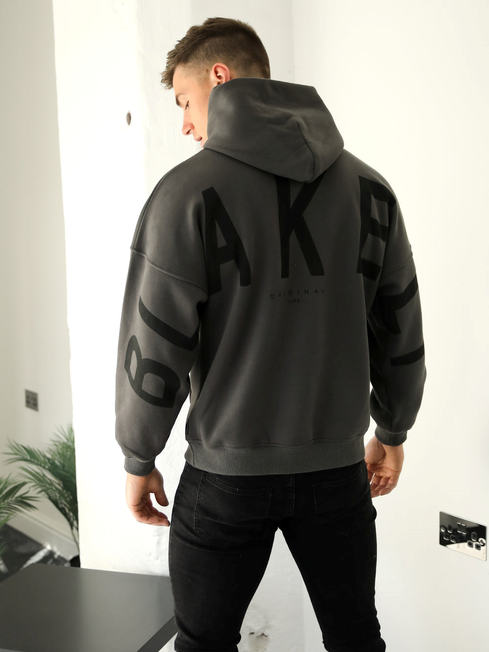 Blakely Idris Oversized Hoodie Ash | OUA872351