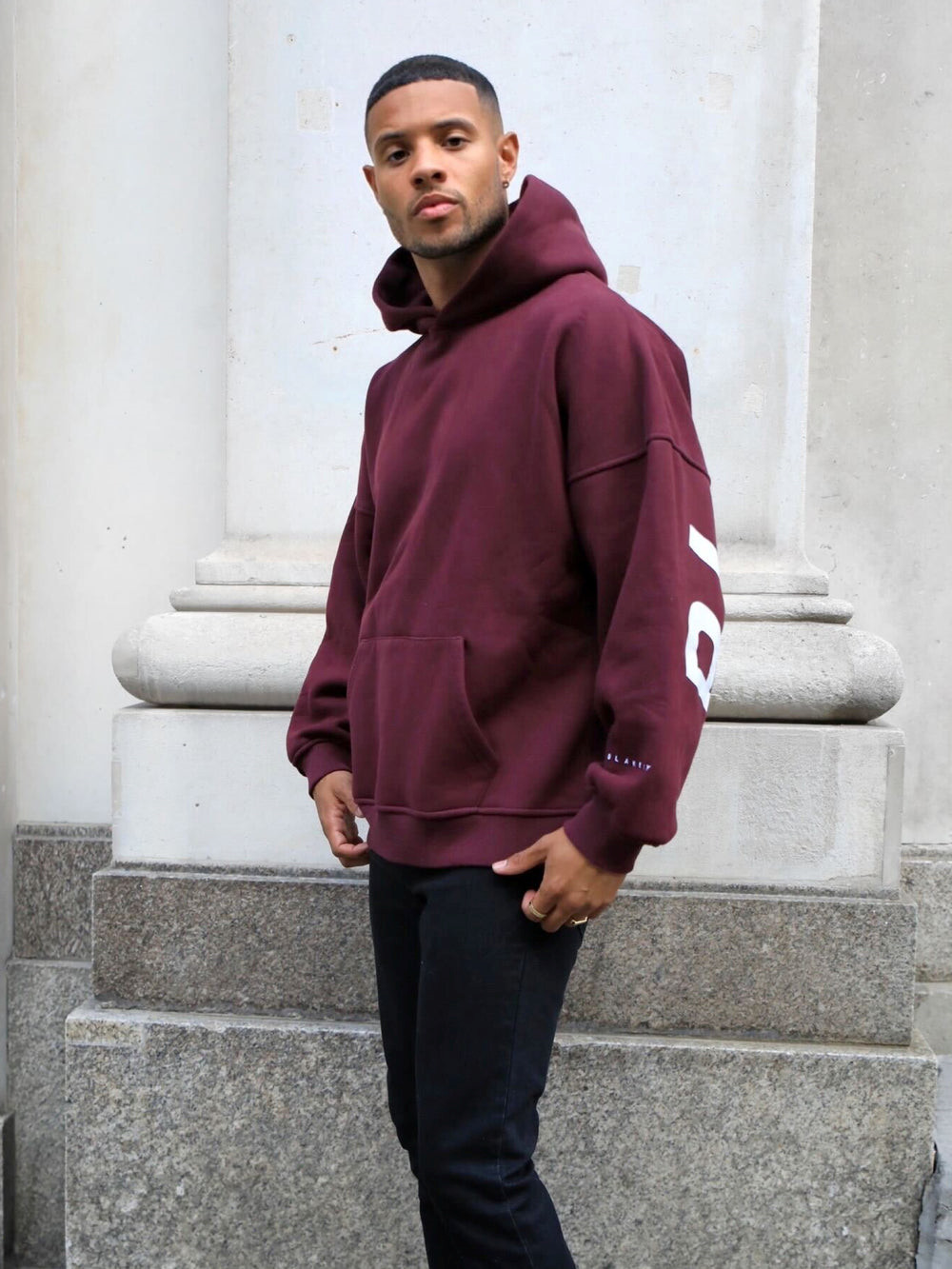 Blakely Idris Oversized Hoodie Bordeaux | MSX109453