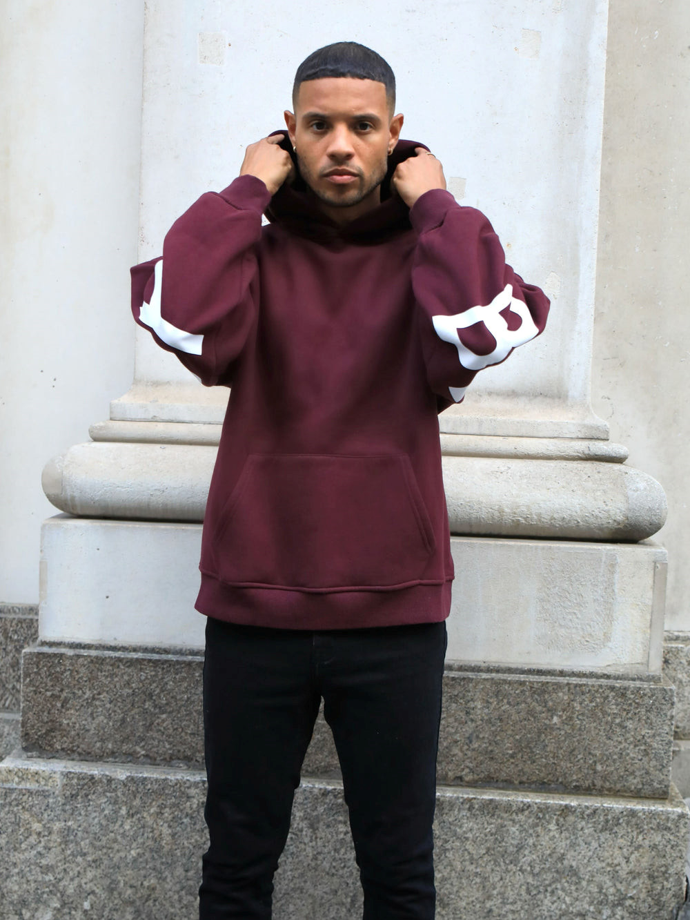 Blakely Idris Oversized Hoodie Bordeaux | MSX109453