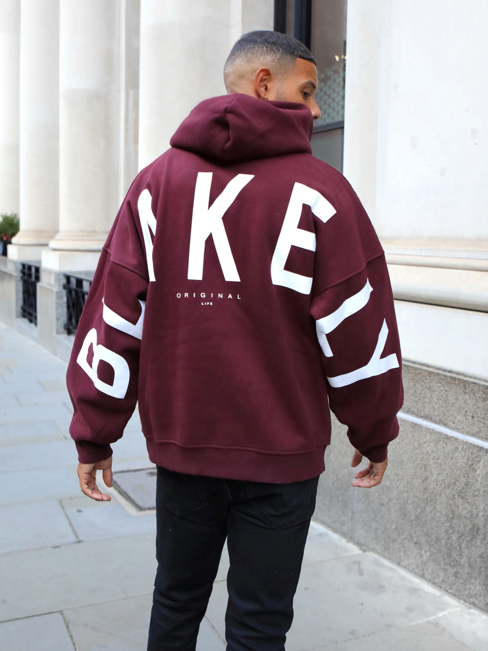 Blakely Idris Oversized Hoodie Bordeaux | MSX109453