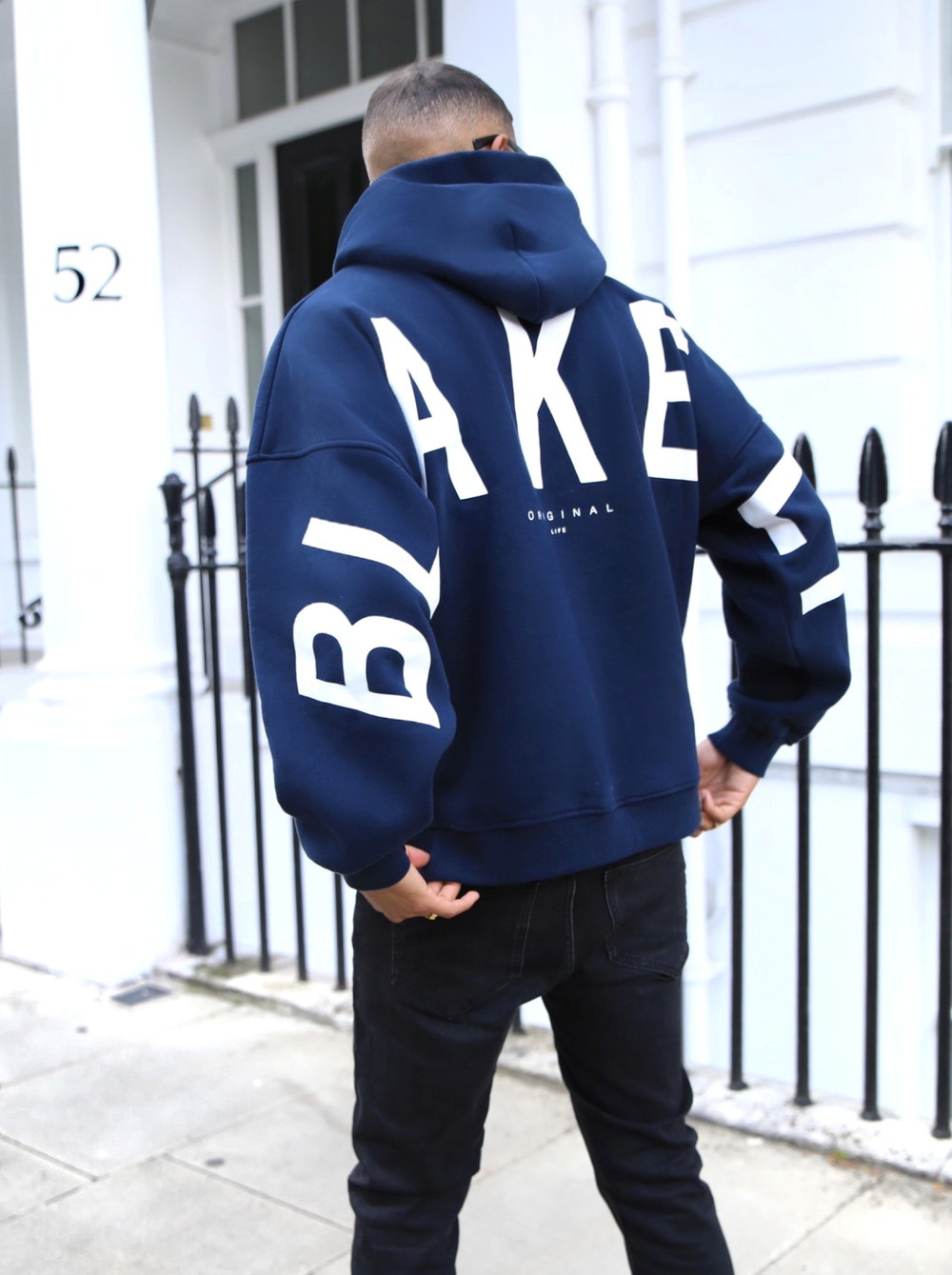 Blakely Idris Oversized Hoodie Navy Blau | KVF103596