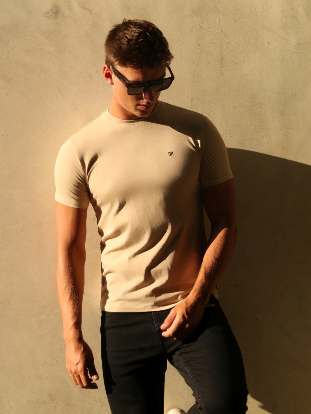 Blakely Initial T-Shirt Tan | YZD926084