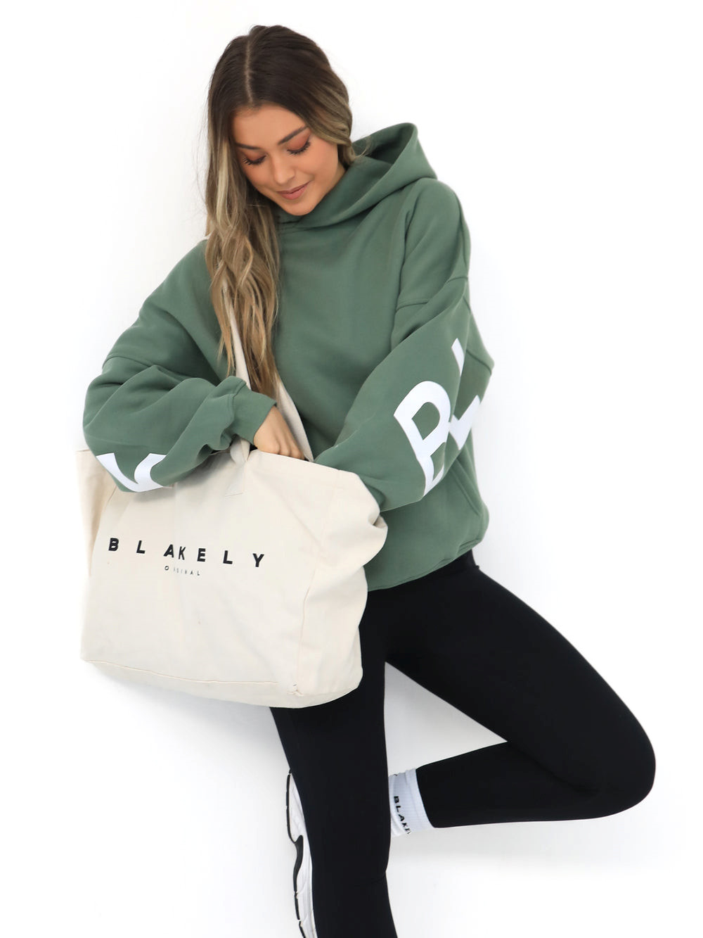 Blakely Isabel Oversized Hoodie Grün | LJS376120