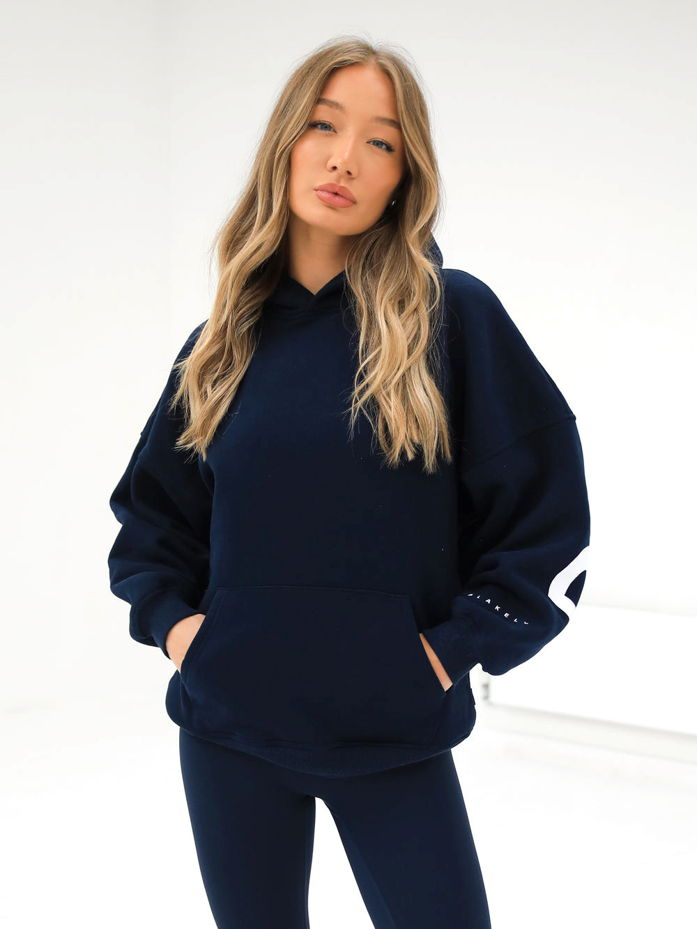 Blakely Isabel Oversized Hoodie Navy Blau | LUD461879