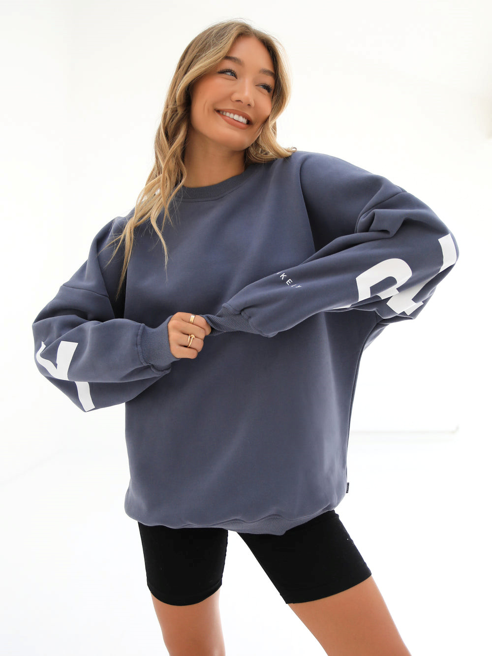 Blakely Isabel Oversized Jumper Blau | SLY640971